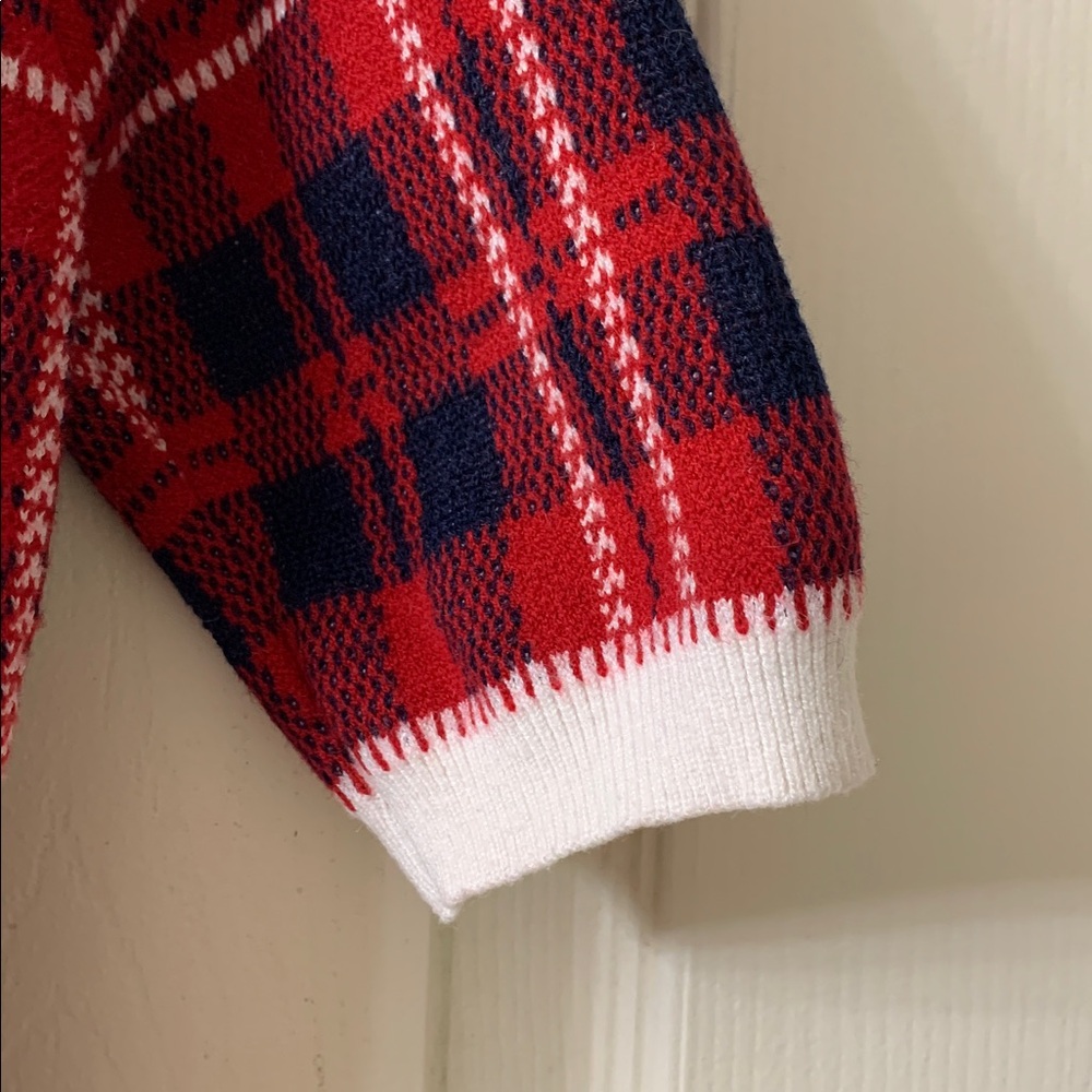 🌷3 for $25🌷SHEIN, US 6, Red Black & White Plaid Bodycon Sweater Dress - Picture 6 of 10